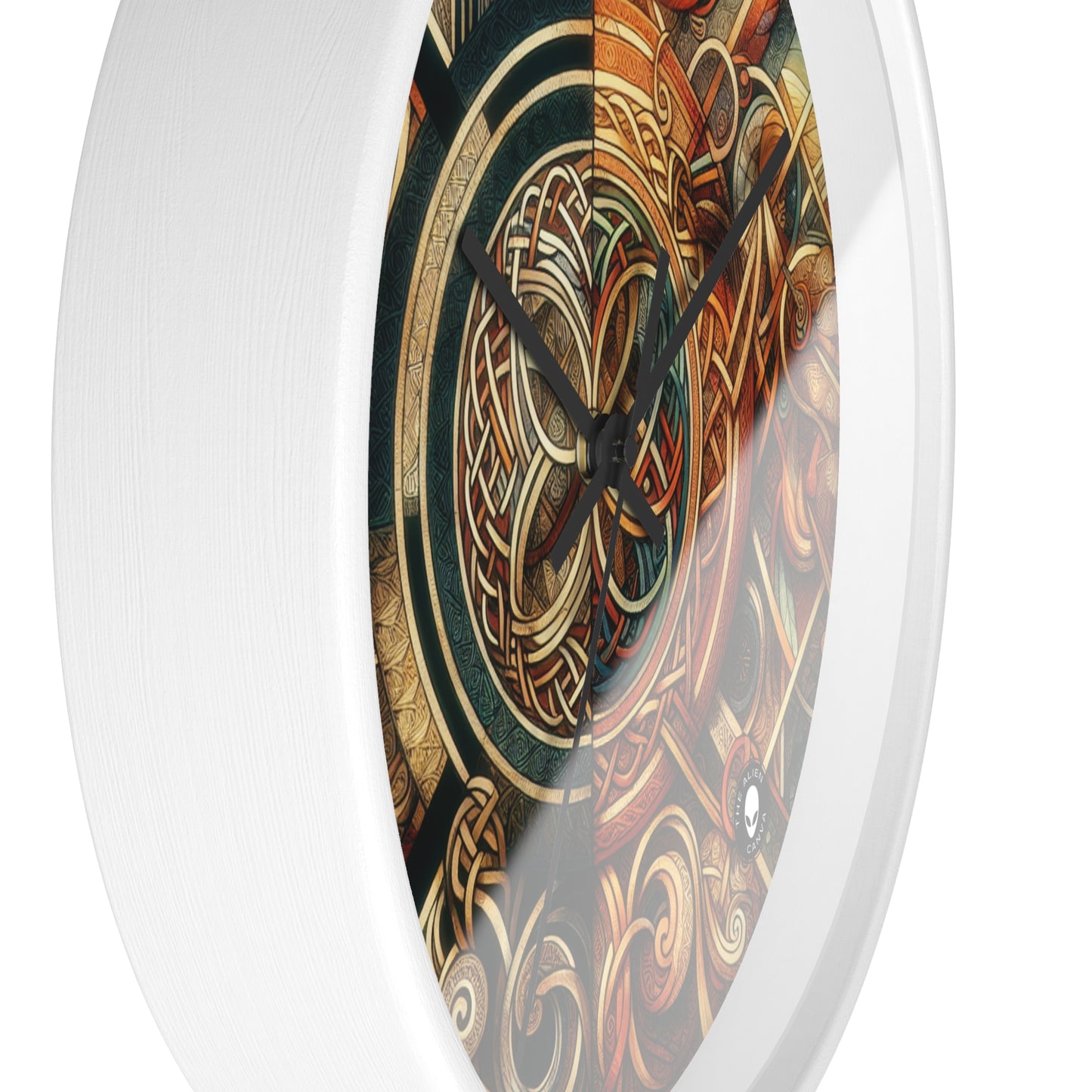 "Metamorphic Threads: Exploring Transformation through Celtic Knot Art" - The Alien Wall Clock Celtic Art