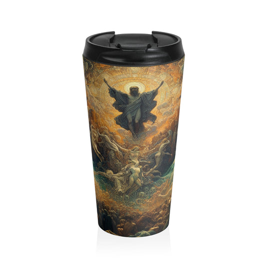 "Mystical Reflections: A Symbolic Journey Through the Looking Glass" - The Alien Stainless Steel Travel Mug Symbolism