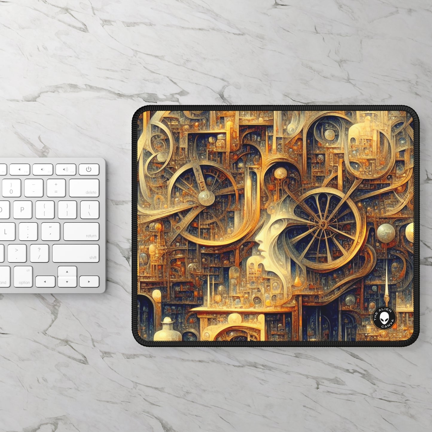 "Unidad en armonía vibrante: una exploración metafísica abstracta" - The Alien Gaming Mouse Pad Arte metafísico