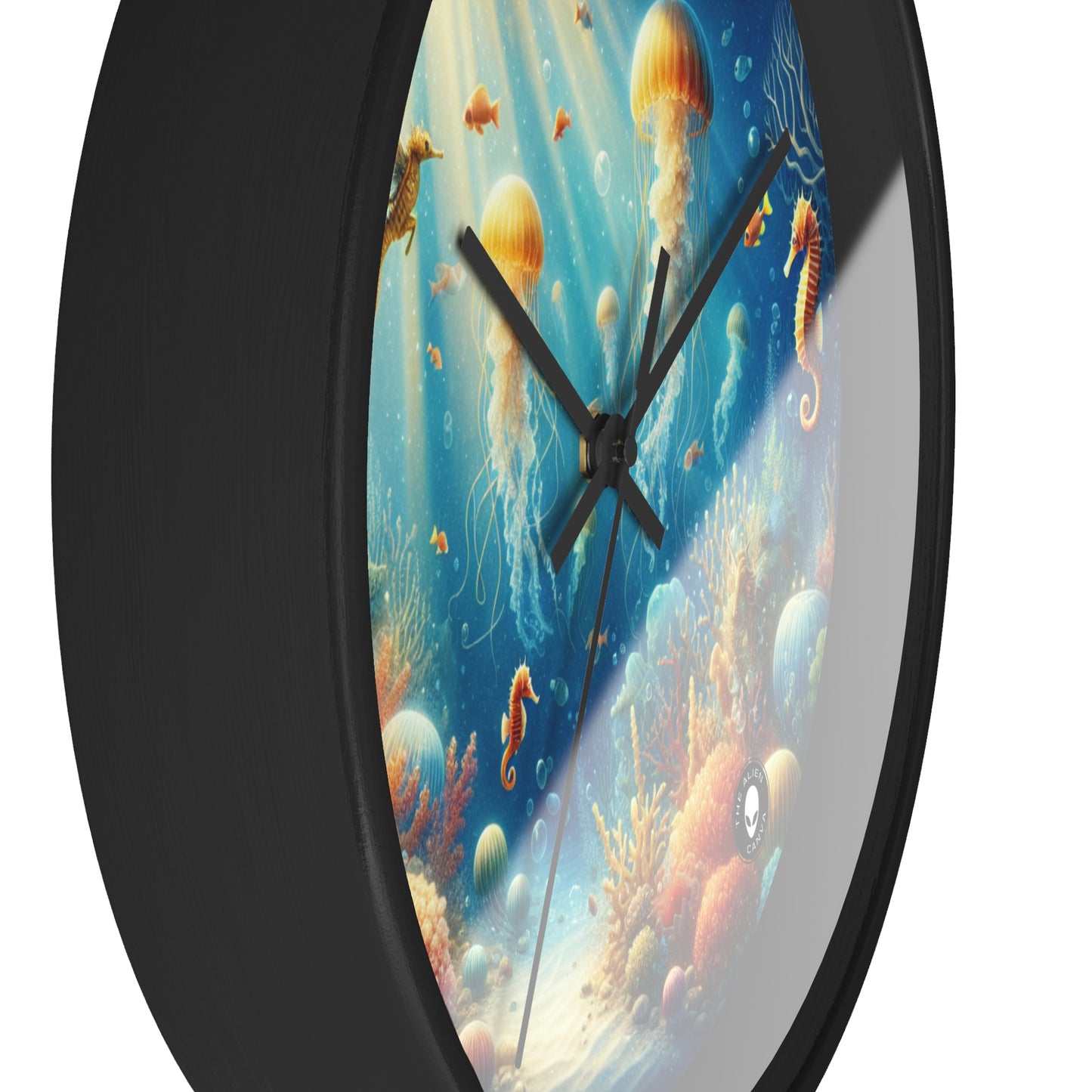 "Sunlit Serenity: A Magical Underwater Realm" - The Alien Wall Clock