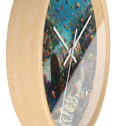 "Jeweled Depths: Discover the Hidden Treasure" - The Alien Wall Clock