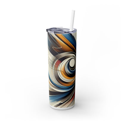 "Mechanical Harmony: A Kinetic Art Installation" - The Alien Maars® Skinny Tumbler with Straw 20oz Kinetic Art