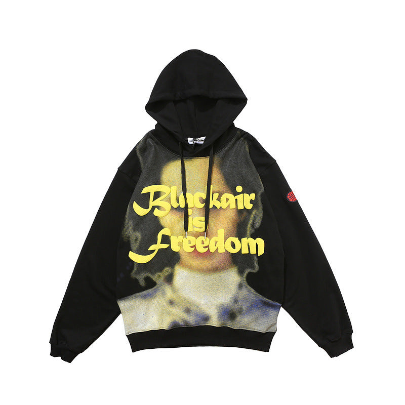 Printed graffiti foam print hoodie