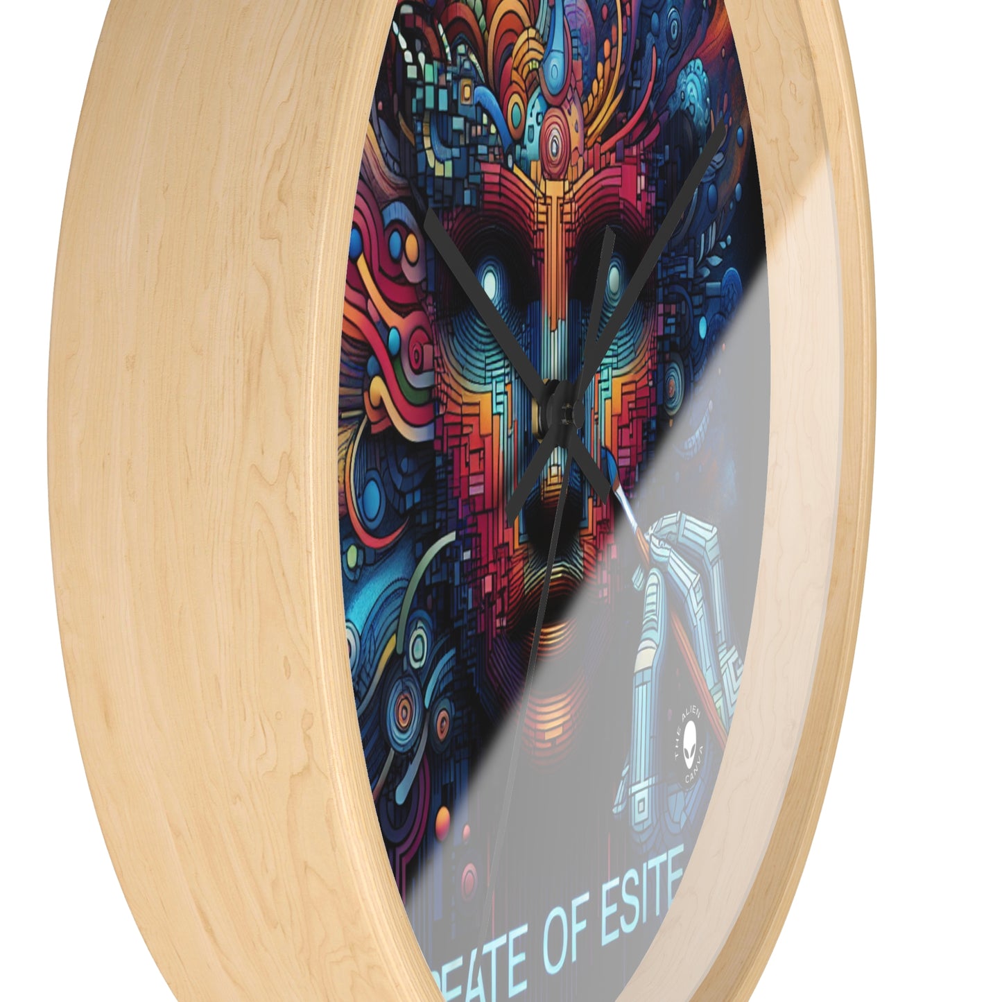 "Bosque Encantado: Una Obra Maestra del Arte Digital" - The Alien Wall Clock Digital Art