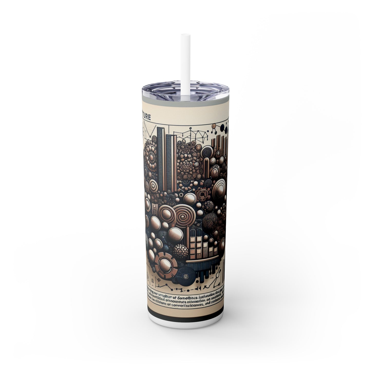 "Toile communautaire : une installation d'art vivante" - The Alien Maars® Skinny Tumbler with Straw 20oz Social Sculpture