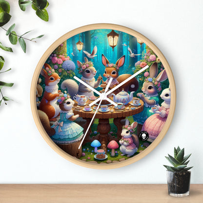 "Enchanted Tea Party in the Woodland Glade" - The Alien Wall Clock