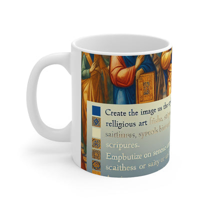 "Forgé dans la foi : Le voyage du désespoir à l'espoir" - La tasse en céramique Alien 11oz Art religieux