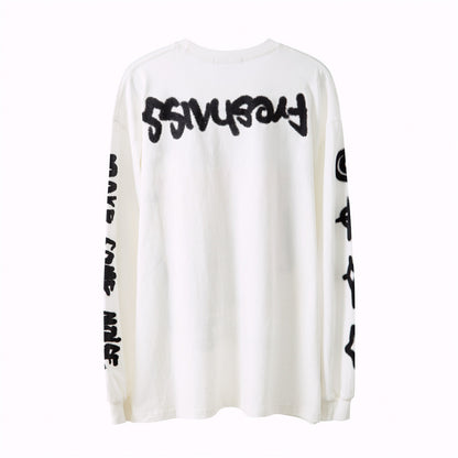 Hip-hop printed long-sleeved T-shirt