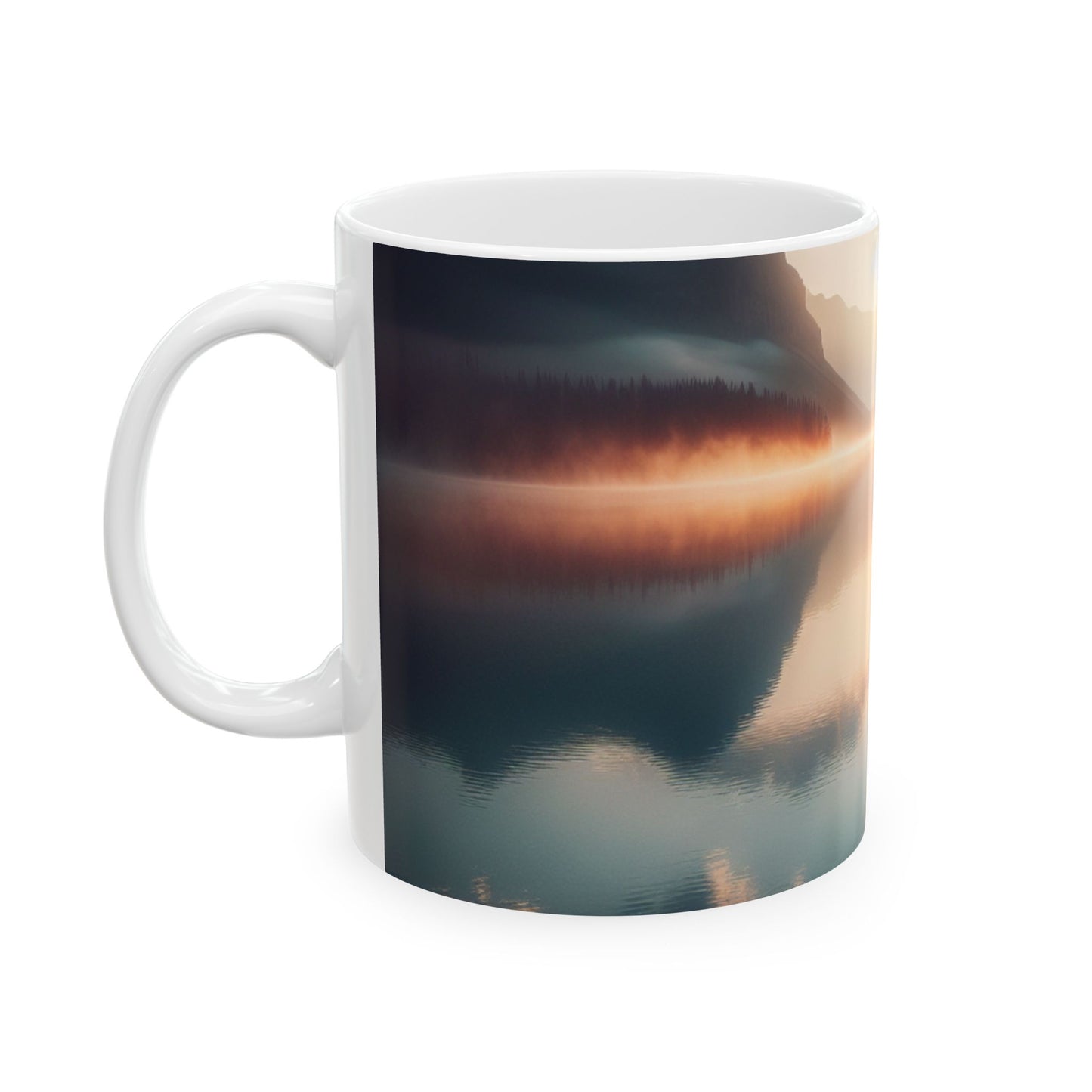 "Tranquil Morning" - Taza de cerámica alienígena de 11 oz