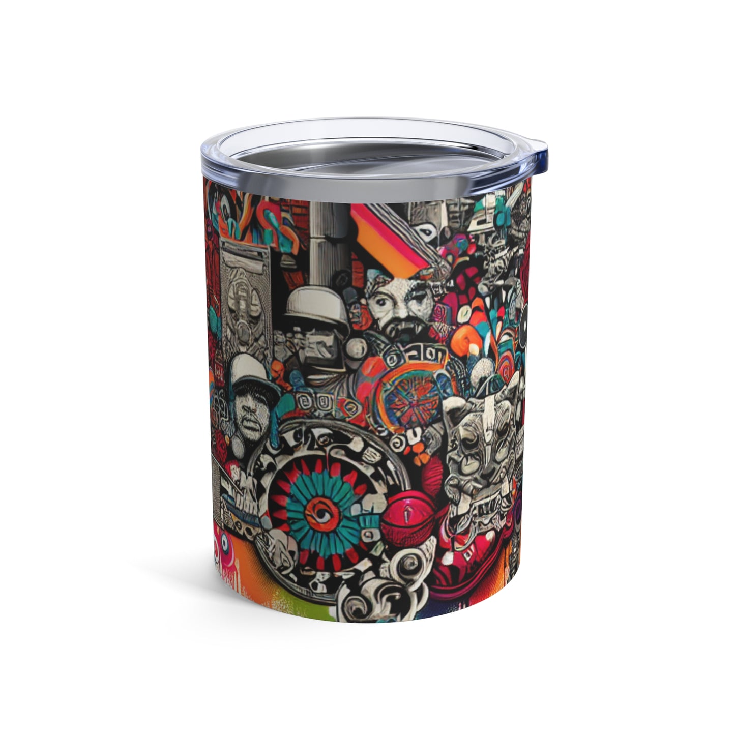 "Fantasy Fusion: A Vibrant Mural of Mythical Creatures" - The Alien Tumbler 10oz Street Art