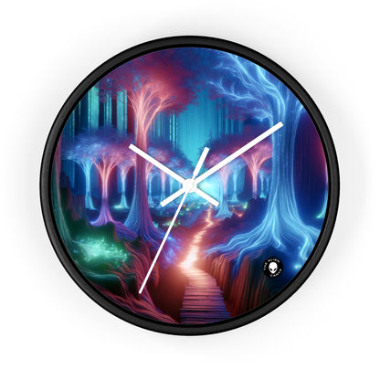 "Glowing Enchanted Forest: A Journey into the Unknown" - The Alien Wall Clock