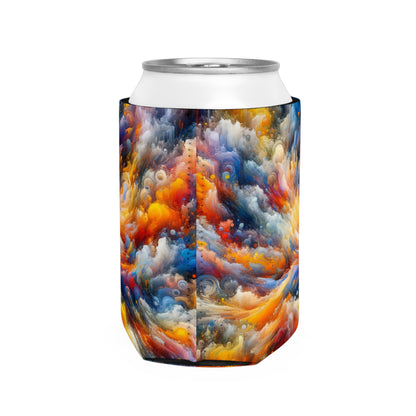 "Vibrant Chaos". - The Alien Can Cooler Sleeve Abstract Expressionism Style