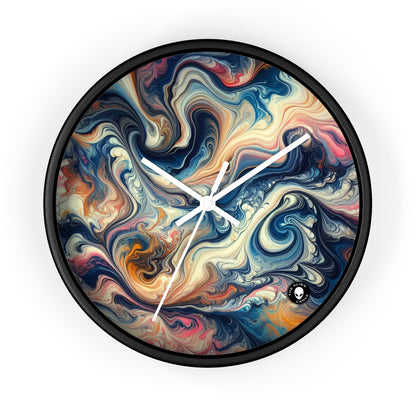 Forêt tropicale luxuriante : Coulée acrylique inspirée de la beauté tropicale - L'horloge murale Alien