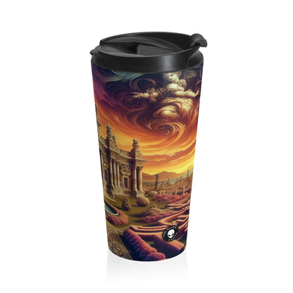 "Whimsy and Mystery: The Enchanted Masquerade in Baroque Splendor" - The Alien Stainless Steel Travel Mug Baroque