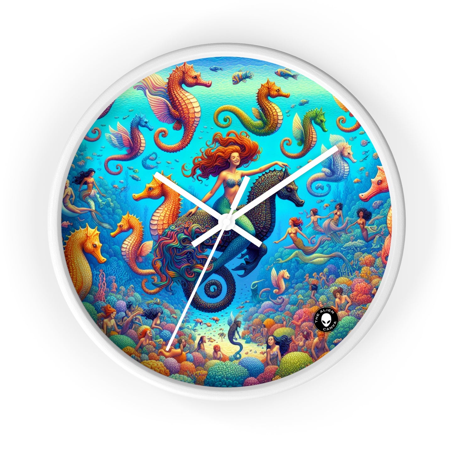 "Seahorse Serenade: A Magical Underwater Journey" - The Alien Wall Clock