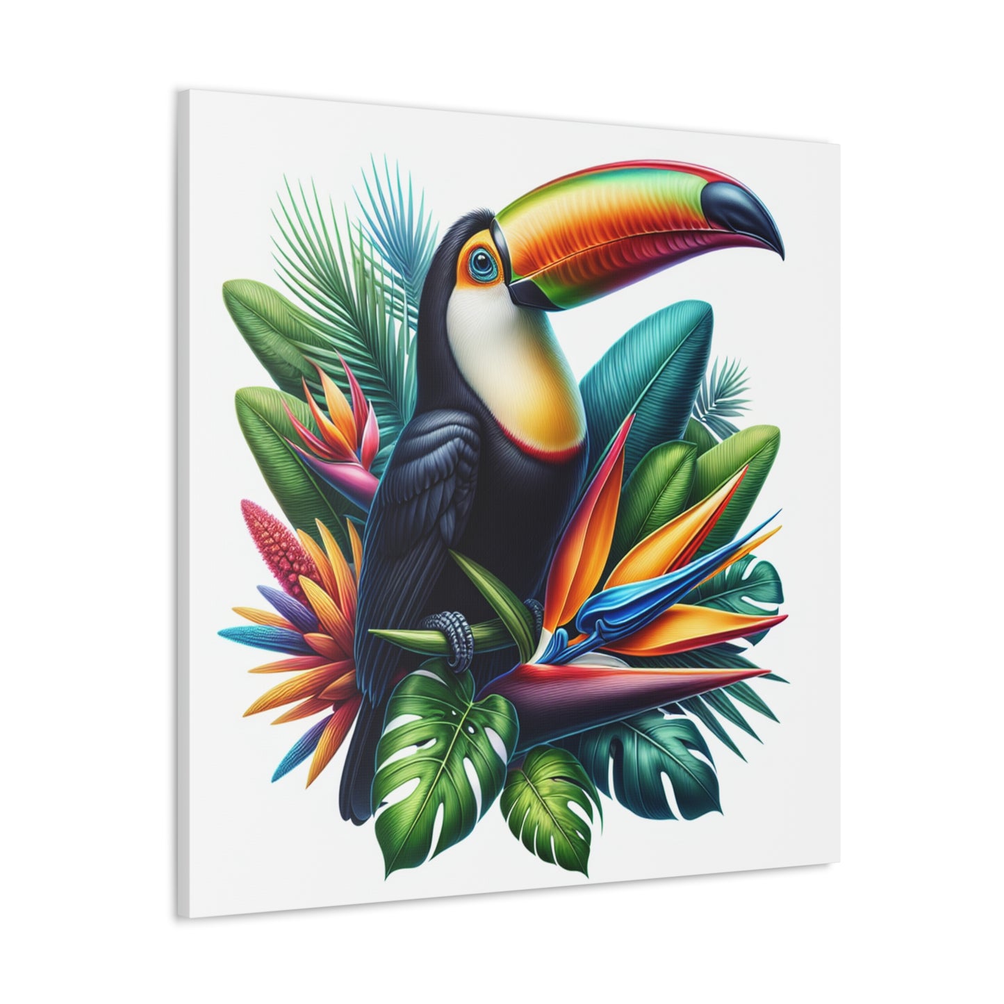 "Toucan sur une fleur tropicale" - Le style hyperréaliste Alien Canva