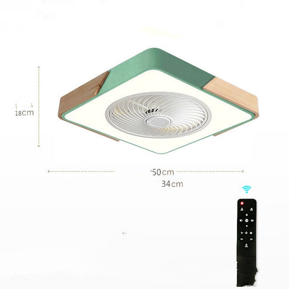 Ventilador de techo moderno con luz y lámpara de decoración para el hogar con control.