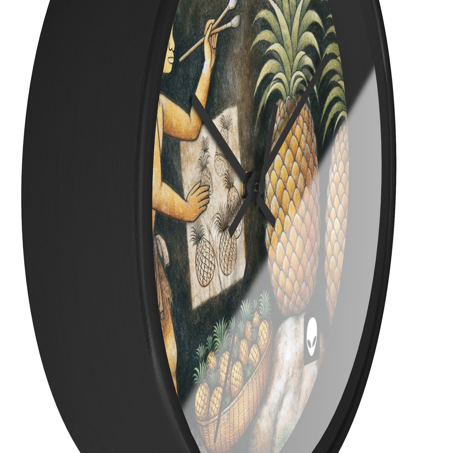 "Pineapple Harvest" - The Alien Wall Clock Cave Painting Style