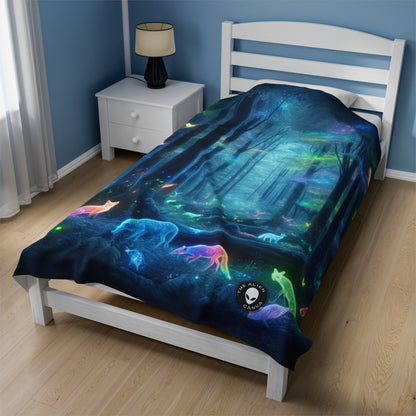 "Enchanted Rainbow Forest" - The Alien Velveteen Plush Blanket