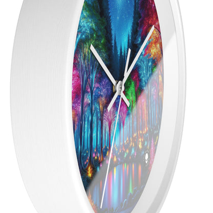 "Crystal Glow: The Enchanted Forest" - The Alien Wall Clock