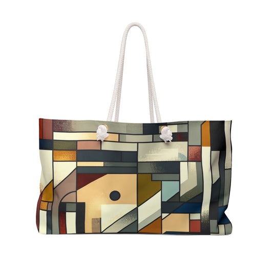 "Cubist Cityscape: Urban Energy" - The Alien Weekender Bag Synthetic Cubism