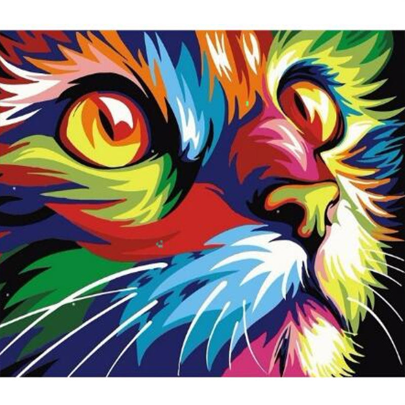 Pintura abstracta de animales coloridos sin marco, pintura Digital artesanal por números, imagen artística de pared moderna para arte de pared del hogar