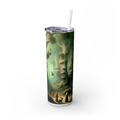 "Enchanted Whispering Forest" - The Alien Maars® Skinny Tumbler with Straw 20oz