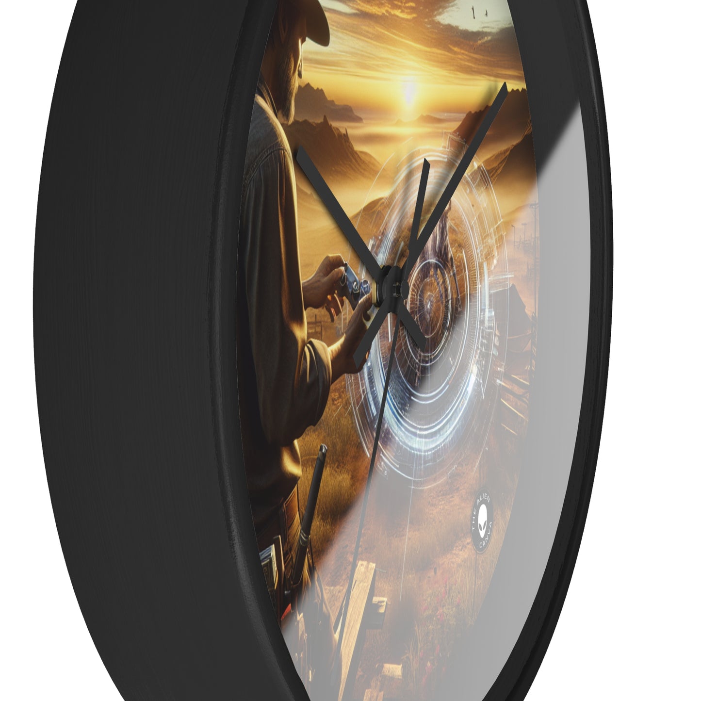 "Eternal Expressions: Portraits of Raw Emotion" - The Alien Wall Clock Photorealism