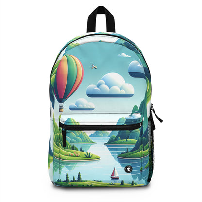 "Tranquil Skies: Hot Air Balloon Adventure" - The Alien Backpack