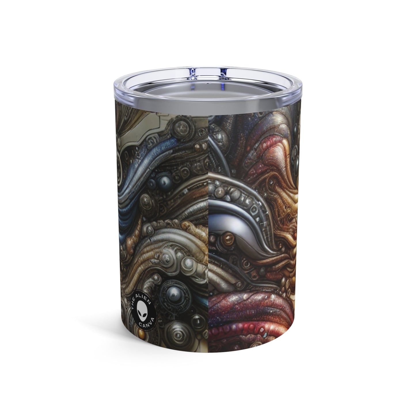 "Paisaje urbano biomecánico: fusión armoniosa" - The Alien Tumbler 10oz Arte biomecánico