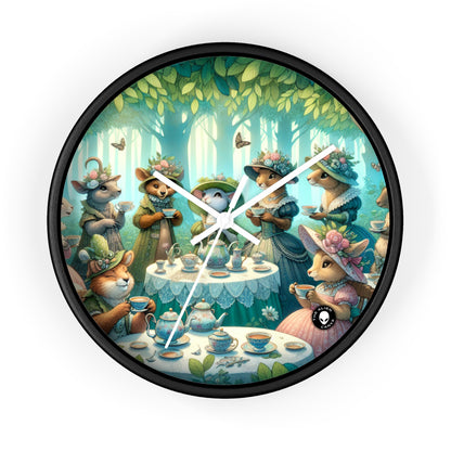 "Fancy Hats and Teacups: A Woodland Tea Party" - The Alien Wall Clock