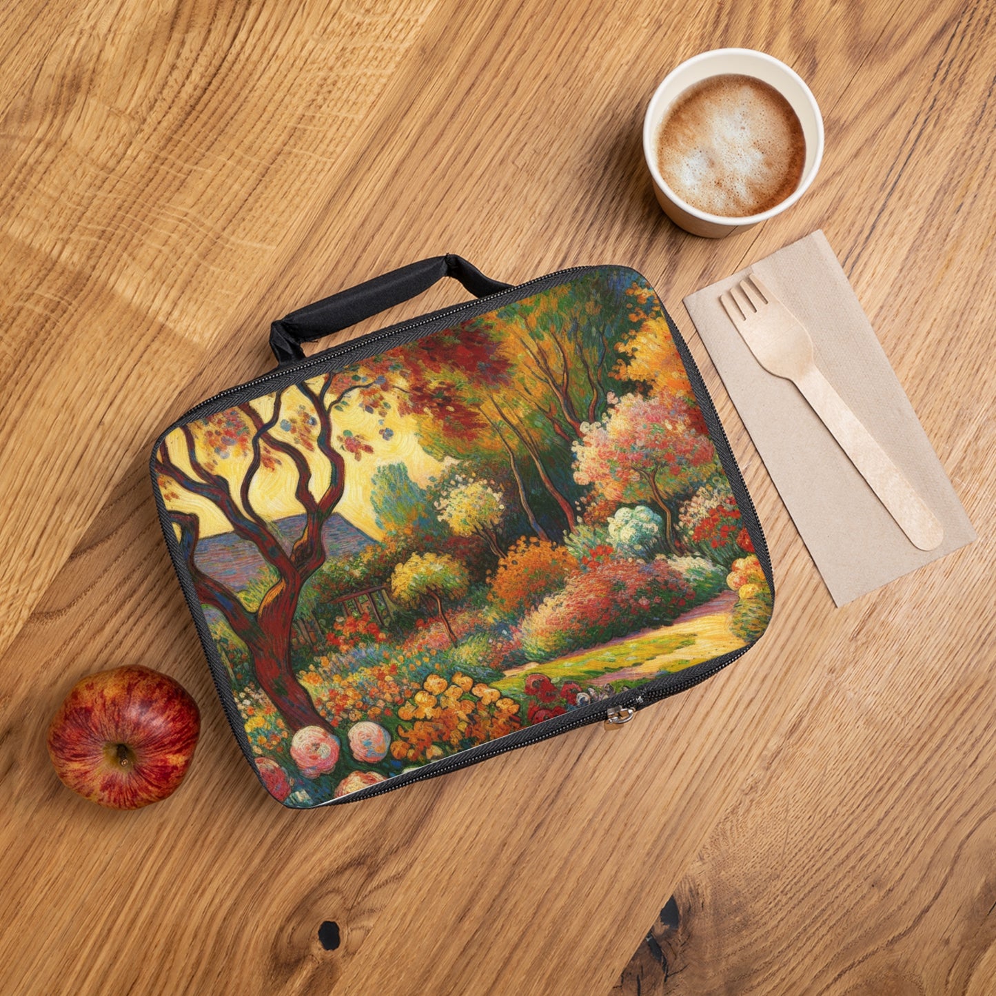 "Fauvista Garden Oasis" - La bolsa de almuerzo alienígena estilo fauvismo