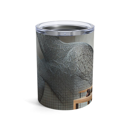 « L'harmonie réinventée : la nature, la technologie et le monde moderne » - Sculpture d'installation Alien Tumbler 10oz