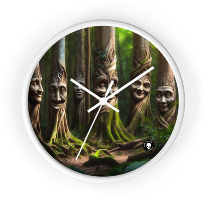 "El bosque parlanchín: conversaciones entre árboles" - El reloj de pared alienígena