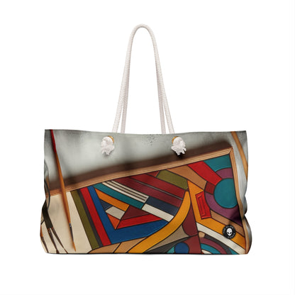 "Nightlife Chaos: A Dynamic Abstract Tribute to the City's Vibrant Energy" - The Alien Weekender Bag Abstract Art