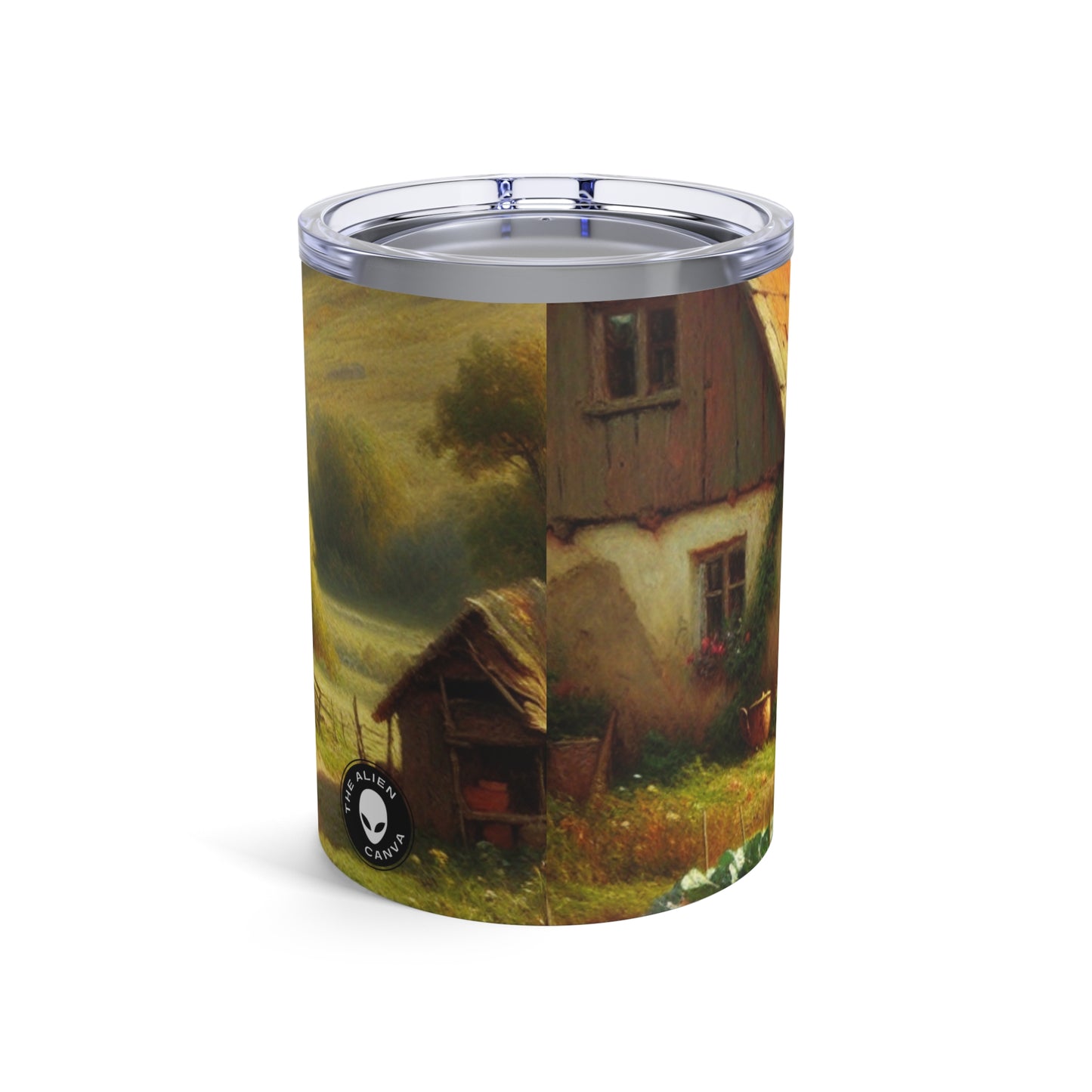 "Bustling Market: A Colorful Post-Impressionist Scene" - The Alien Tumbler 10oz Post-Impressionism