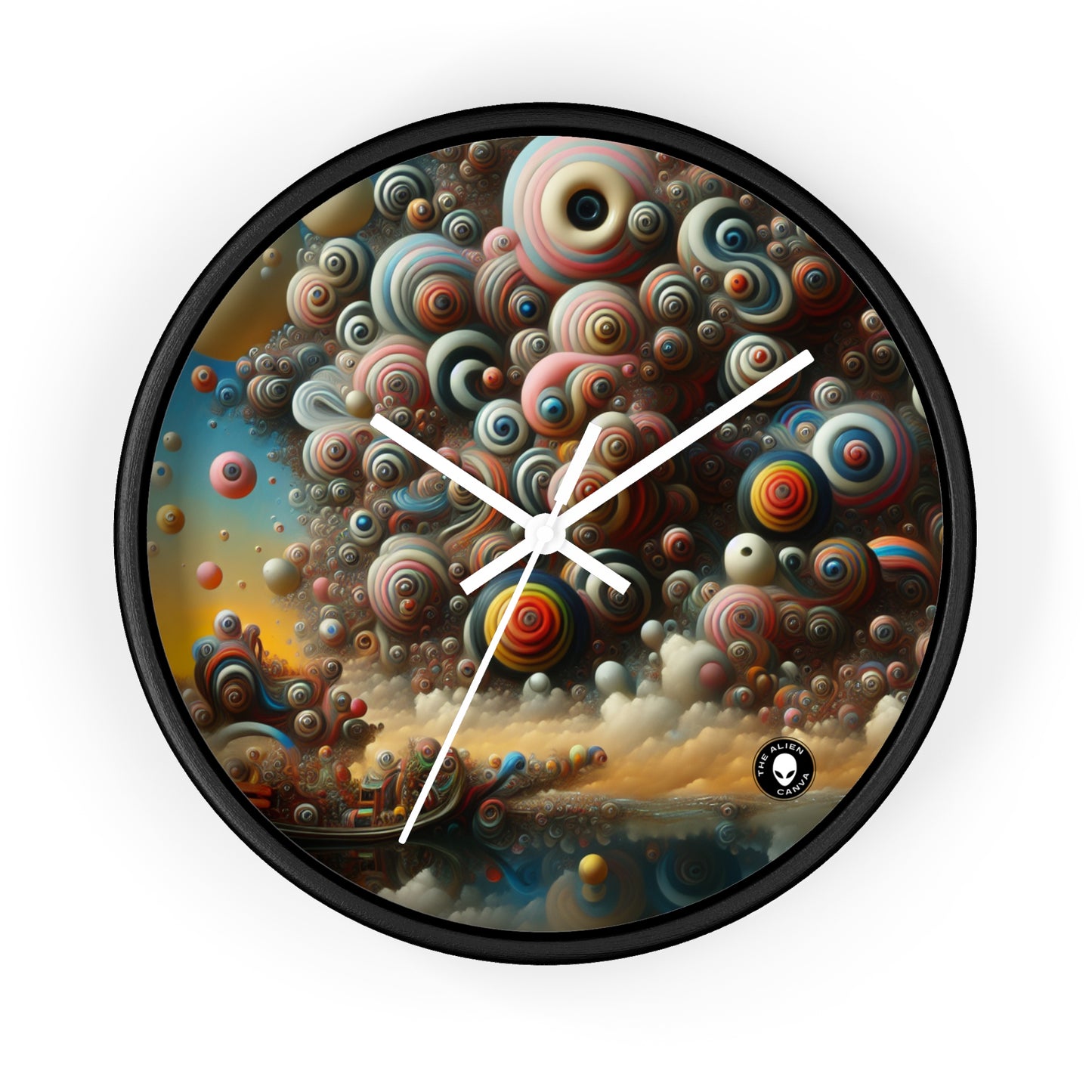 "Dreamscape Sojourn" - The Alien Wall Clock Surrealism