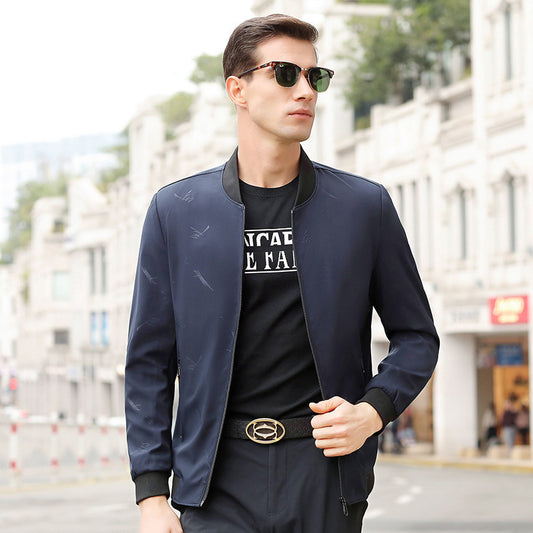 Spring and autumn men's printed thin jacket