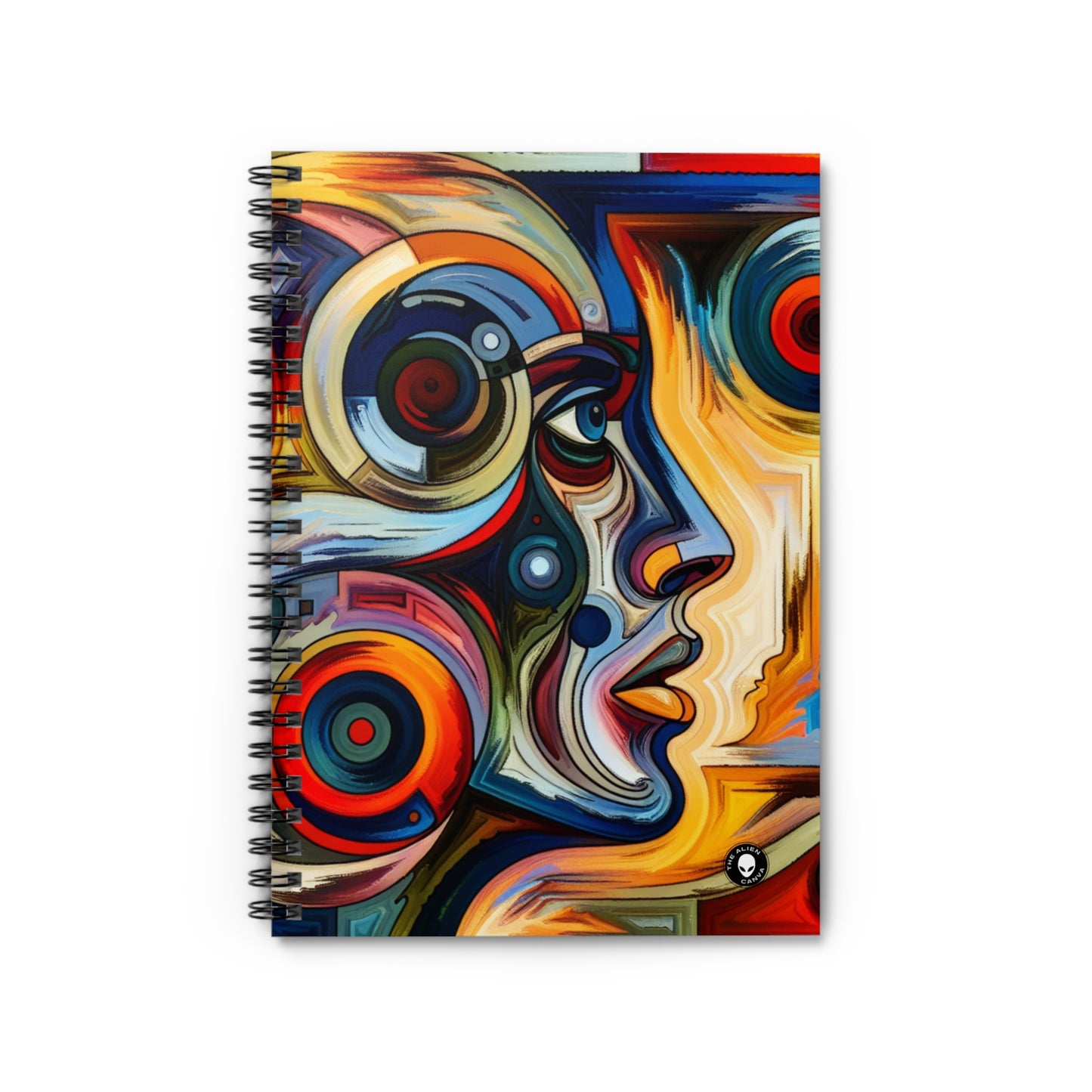 "Stormy Symphony: A Captivating Abstract Expressionist Painting" - The Alien Spiral Notebook (Ruled Line) Expressionism