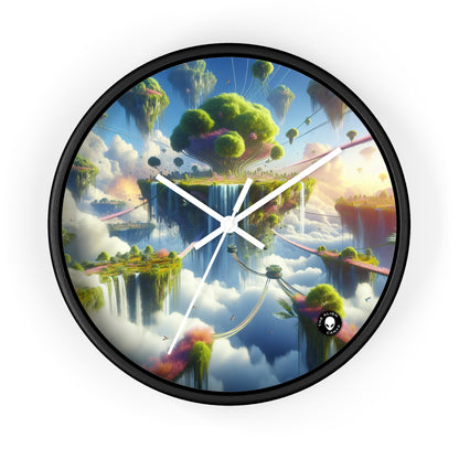 "Sky Islands: A Surreal Paradise" - The Alien Wall Clock