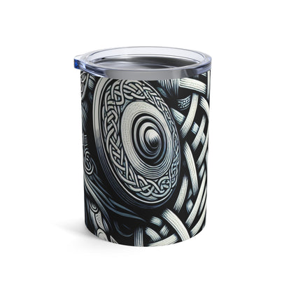 "Celtic Knight: Espada y escudo en nudos antiguos" - The Alien Tumbler 10oz Celtic Art Style