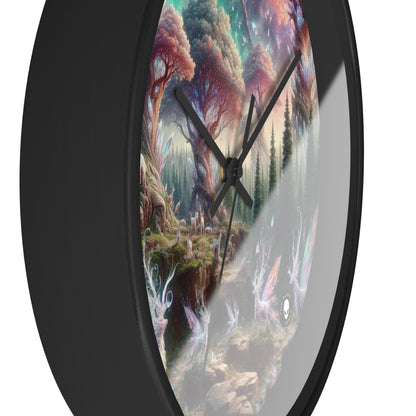 "Crystal Forest: A Magical Realm" - The Alien Wall Clock