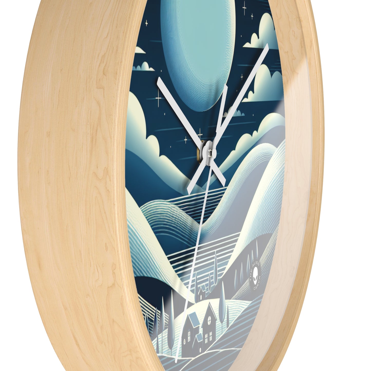 "Moonlit Haven" - The Alien Wall Clock