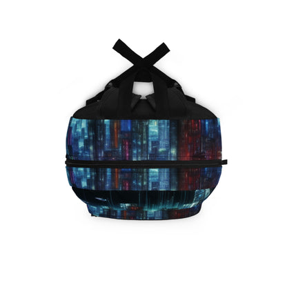 "Neon Skyline: A Futuristic Cityscape" - The Alien Backpack