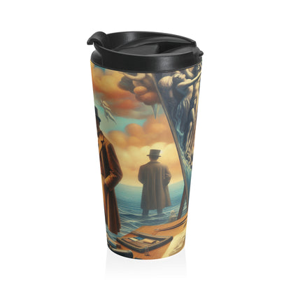 Whimsical Dreams: Defying Gravity in the Celestial Abyss - The Alien Stainless Steel Travel Mug Surrealism