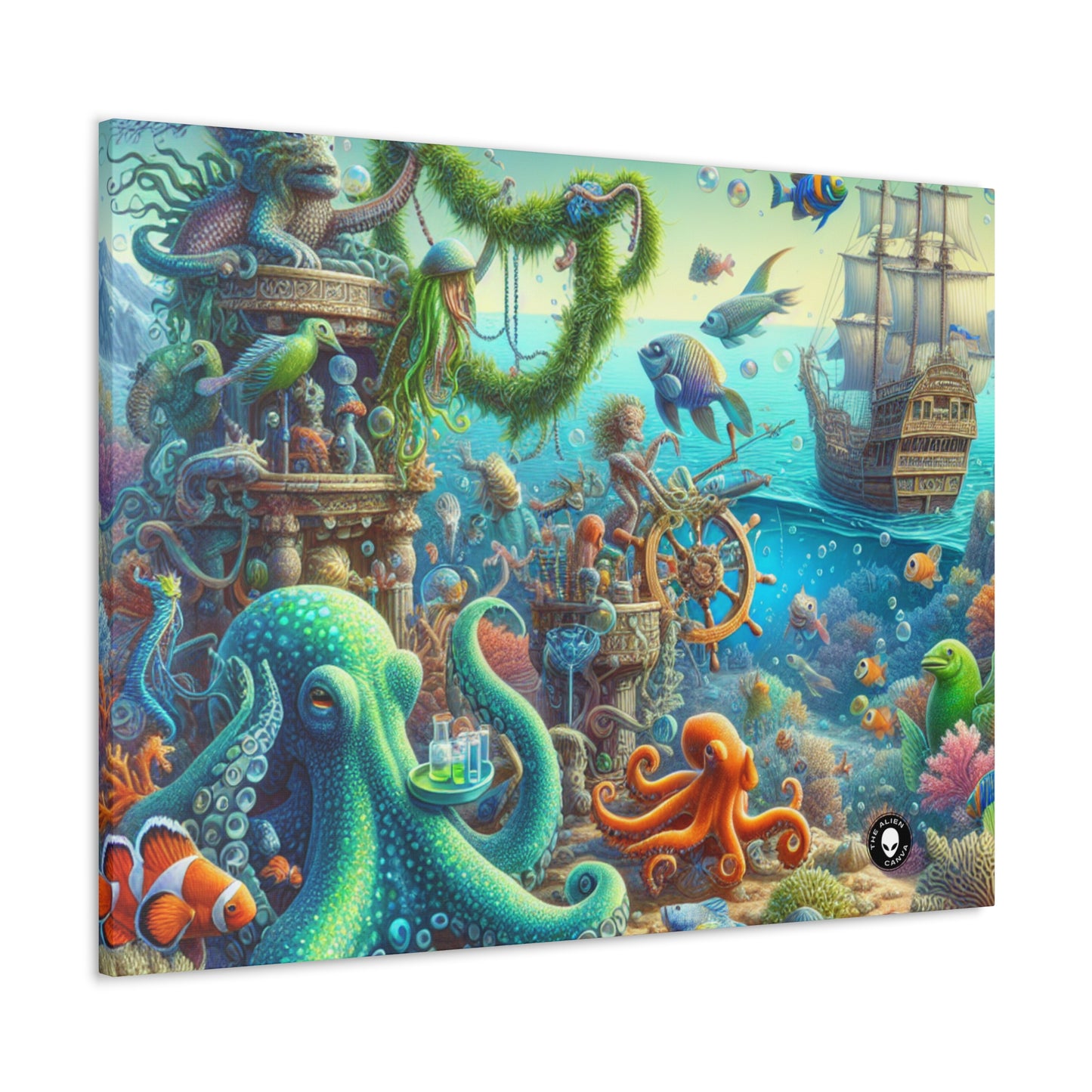 "Fiesta sous-marine" - La toile Alien