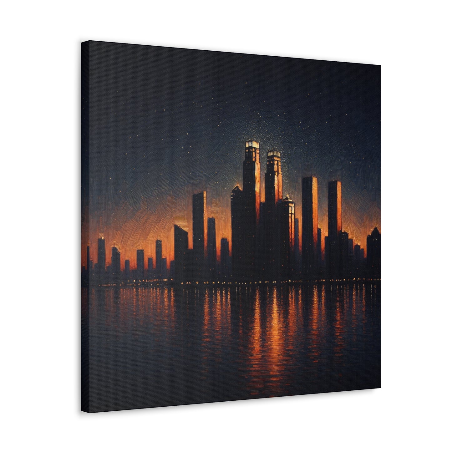 "The City Aglow" - Le style post-impressionnisme d'Alien Canva