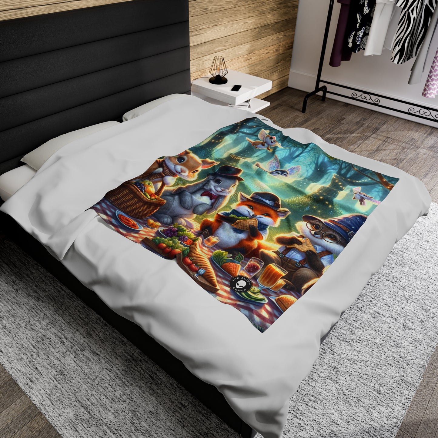 "Hats Off in the Enchanted Forest" - The Alien Velveteen Plush Blanket