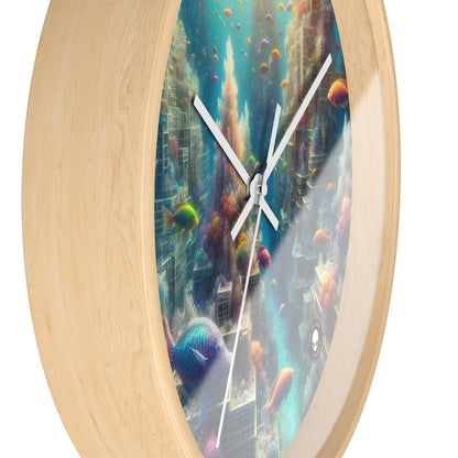 "Coralline City: A Surreal Underwater Wonderland" - The Alien Wall Clock