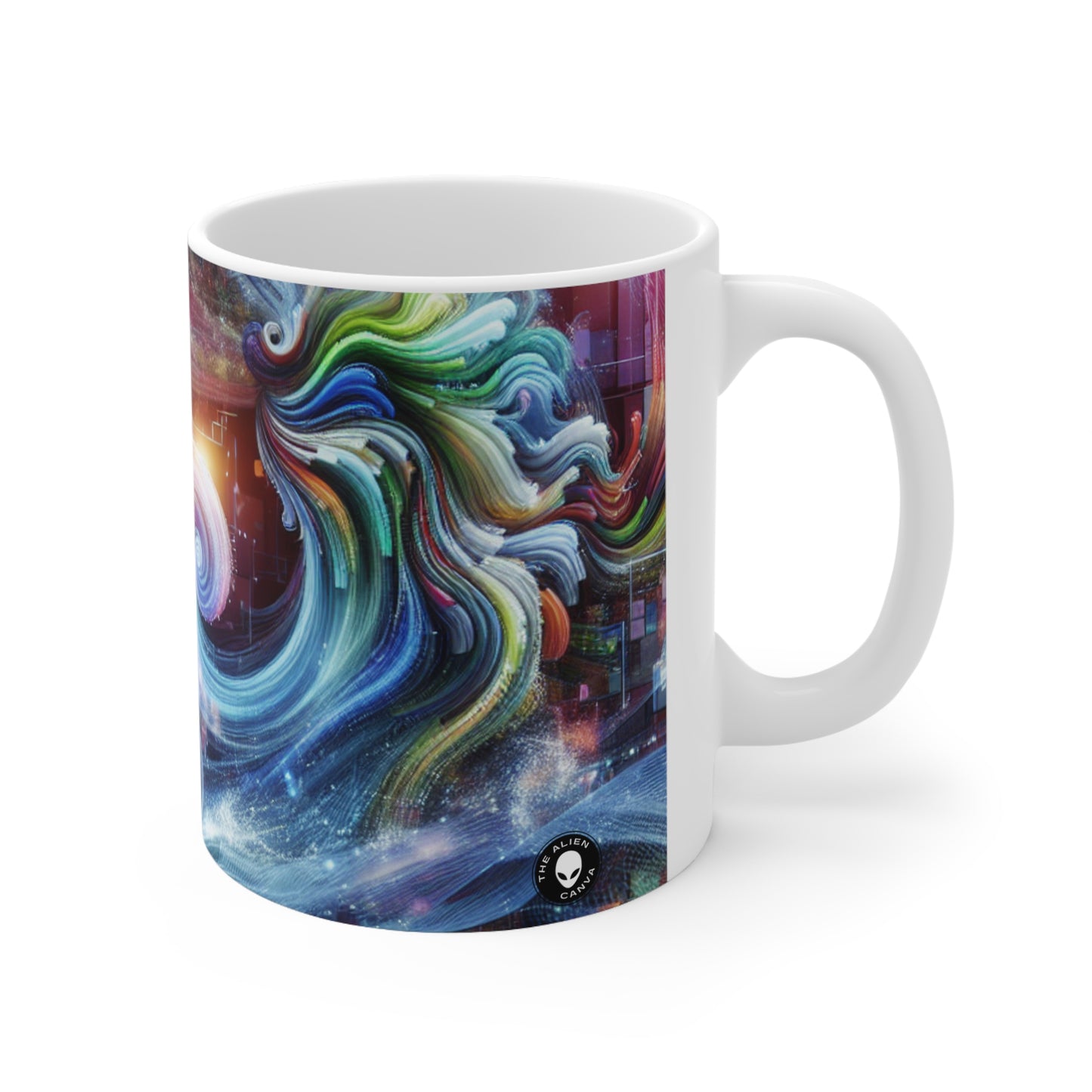 "Fluid Harmony: A fascinante video sinfonía" - The Alien Ceramic Mug 11oz Video Art